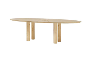 Elegant solid oak table Oval 220 *110 & 4 legs: Modern design and reliability from Blick