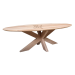 Exquisite Oak Table Oval Almond 220*100 & Spider Leg: Modern Style and Eco-Friendly