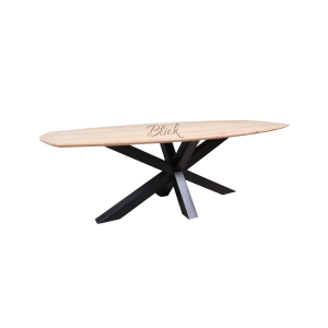 Exquisite Danish Oval & Spider table: The elegance of oak combined with the durability of metal