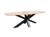 Exquisite Danish Oval & Spider table: The elegance of oak combined with the durability of metal