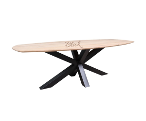 Стол  из дуба Danish Овал & Spider металические черные ноги