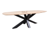 Exquisite Danish Oval & Spider table: The elegance of oak combined with the durability of metal