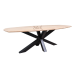 Exquisite Danish Oval & Spider table: The elegance of oak combined with the durability of metal