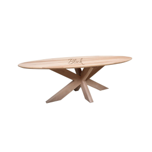 Natural oak table Oval Almond 220100 & Spider legs 12060 - Aesthetics and Reliability from Blick