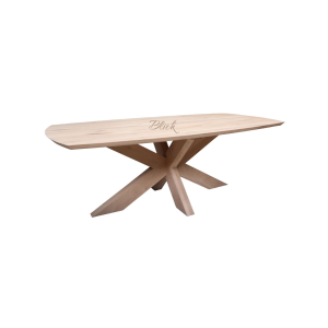 Стіл із дуба Danish Oval 180*90 з торцем swiss edge & spider legs