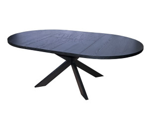 Стіл Olex D120/170 стіл круглий дерев'яний розкладний з ясеня в кольорі венге