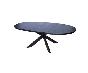 Стіл Olex D120/170 стіл круглий дерев'яний розкладний з ясеня в кольорі венге