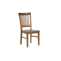 Victor oak varnish rustic hard seat chair