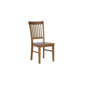 Victor oak varnish rustic hard seat chair