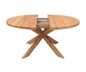 Olex D120/170 2+2 cm folding table, oak, oil, wax