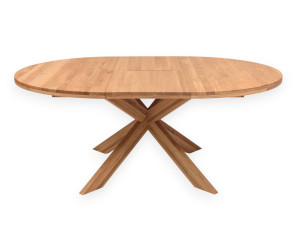 Olex D120/170 2+2 cm folding table, oak, oil, wax
