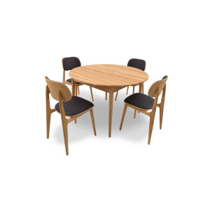 Комплект Стол Sandy 100/135 розкладной & Стулья Neo дуб масло