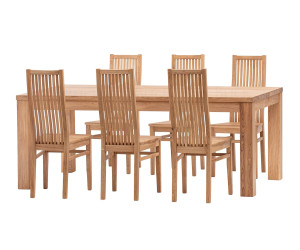 Комплект Стол Simple 180*90*4 cм и Стулья Line 6шт дуб масло hard seat