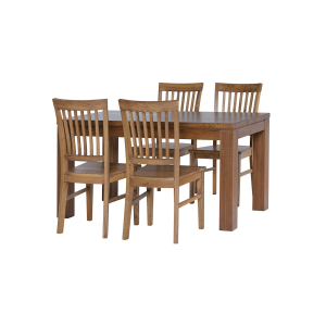 Комплект Стол Simple 140/90/4 дуб лак і стулья Victor дуб лак ructic Комплект Стол Simple 140/90/4 дуб лак і стулья Victor дуб лак ructic