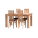 Стол Simple 140/90/4 дуб масло и 4 стула Line — комплект из массива дуба