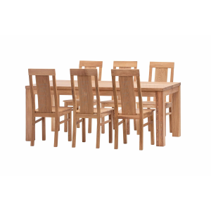 Комплект Стіл Simple 200/100/4 cм та Стільці Ditmar 6шт дуб масло hard seat