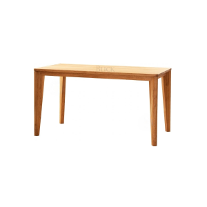 Dallas Table 140x80 cm - Solid Ash Wood, Rustic Lacquer Finish