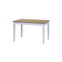 Стіл Clean 120(160)*80 розкладний ясен лак white & top nat ash