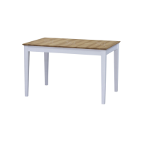 Стіл Clean 120(160)*80 розкладний ясен лак white & top nat ash