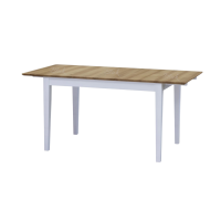Стіл Clean 120(160)*80 розкладний ясен лак white & top nat ash