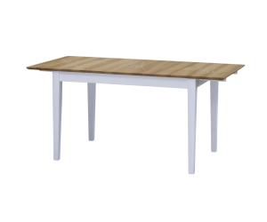 Table Clean 120(160)*80 folding ash varnish white & top nat ash