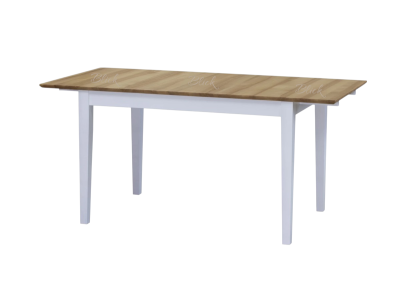 Стіл Clean 120(160)*80 розкладний ясен лак white & top nat ash