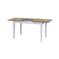 Стіл Clean 120(160)*80 розкладний ясен лак white & top nat ash
