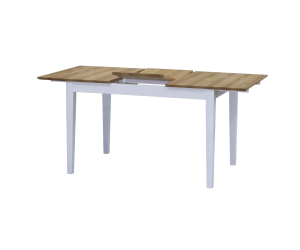 Table Clean 120(160)*80 folding ash varnish white & top nat ash