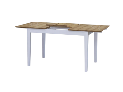 Стіл Clean 120(160)*80 розкладний ясен лак white & top nat ash