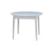 Sandy 100(135) Round Solid Ash Extendable Dining Table in Perl Finish