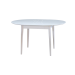 Sandy 100(135) Round Solid Ash Extendable Dining Table in Perl Finish