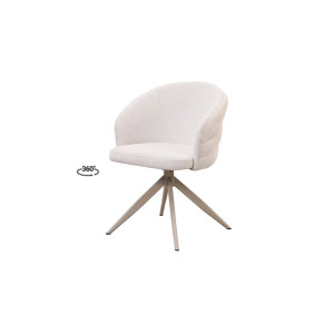 Стілець Денс з обертовим механізмом молочний