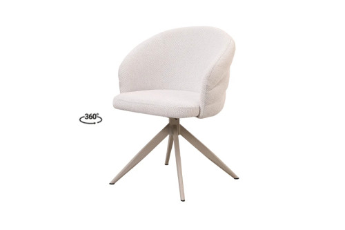 Стілець Денс з обертовим механізмом молочний