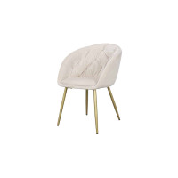 Стілець ЮНІК світло-бежевий нога золото