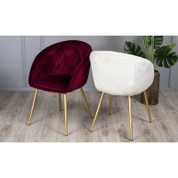 Стілець ЮНІК світло-бежевий нога золото