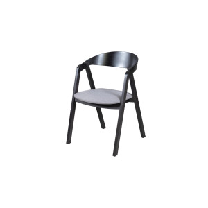 Стілець Гуру Tender масив дерева сидіння тканина cіра 526x558x782 чорний