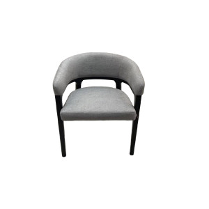 Стілець АРТ Порто масив дерева гевея тканина сіра