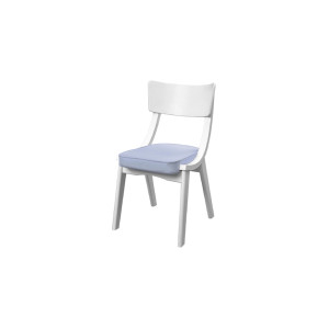 Стілець НІЛ білий тканина сіра