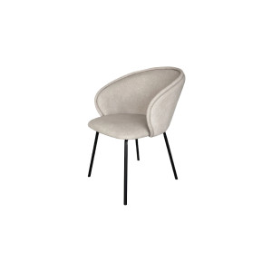 Стілець Пауль тканина світло-бежева метал ноги чорні