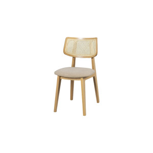 Стілець Пепе Cane масив дерева сидіння тканина беж 450x400x820 дуб
