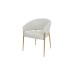 
Стілець Мальта тканина молочна метал золоті ніжки