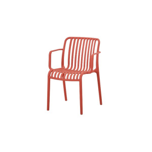 Стілець Чіл з підлокотниками пластик червоний