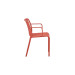 
Стілець Чіл з підлокотниками пластик червоний