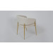 
Стілець Мальта тканина айворі метал золоті ніжки