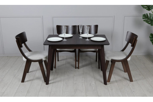 Стіл Мілан горіх 1100/1400x700x750 ноги горіх