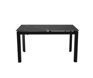 Стіл ЛАРС чорний мат 1400/2000×750 ноги чорні