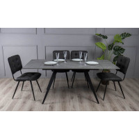 Стіл ТОРІ сірий мат 1200/1800×750 ноги чорні