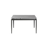 Стіл Хіт обідній розкладний 1200/1800х800х750 сірий мат ноги графіт