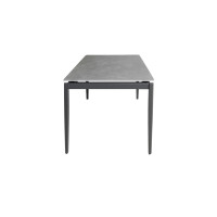 Стіл Хіт обідній розкладний 1200/1800х800х750 сірий мат ноги графіт