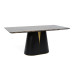 Стіл Арго обідній мармур глянцевий 1600x900x750 нога чорний горіх